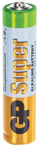 Батарейки GP Super, AAA (LR03, 24А), алкалиновые, мизинчиковые, КОМПЛЕКТ 10 шт., в пленке, 24A-2CRB10, GP 24A-2CRB10