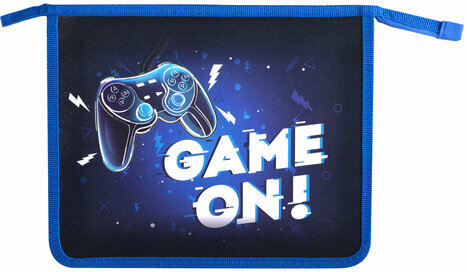 Папка для тетрадей ПИФАГОР А5, 1 отделение, пластик, на молнии, "Game On", 271496