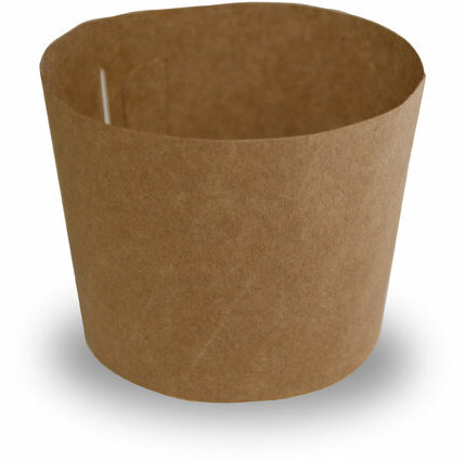 Манжета на стакан, СЛИВС reCup универсальный КРАФТ, КОМПЛЕКТ 100 шт., ПАПЕРСКОП, 600004