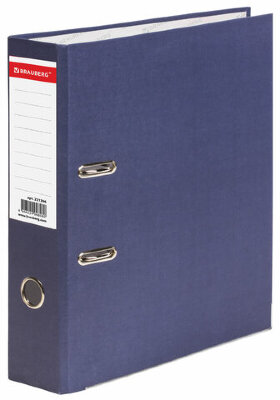 Папка-регистратор BRAUBERG &quot;ECO&quot;, 75 мм, синяя, 221396