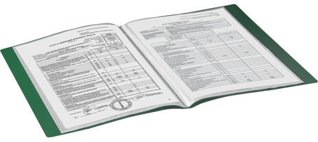 Папка 20 вкладышей BRAUBERG "Contract", зеленая, вкладыши-антиблик, 0,7 мм, бизнес-класс, 221774