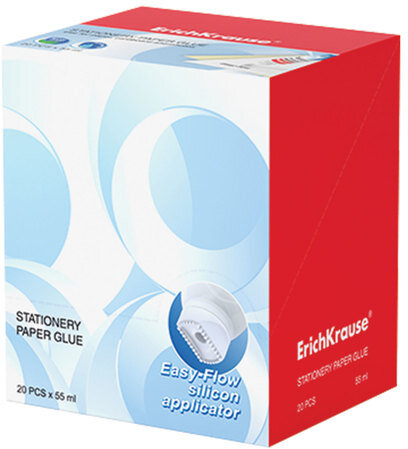 Клей канцелярский ERICH KRAUSE, 55 мл, с силиконовым наконечником, 21024
