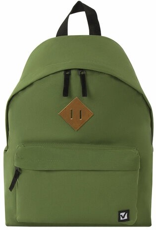 Рюкзак BRAUBERG, универсальный, сити-формат, один тон, зеленый, 20 литров, 41х32х14 см, 225382