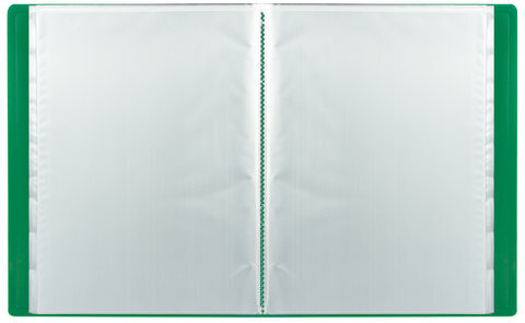 Папка 100 вкладышей STAFF, зеленая, 0,7 мм, 225715