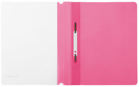 Скоросшиватель пластиковый BRAUBERG, А4, 130/180 мкм, розовый, 228672