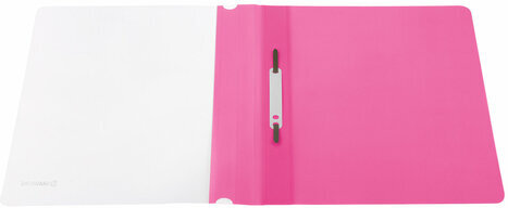 Скоросшиватель пластиковый BRAUBERG, А4, 130/180 мкм, розовый, 228672
