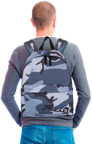 Рюкзак BRAUBERG, универсальный, сити-формат, Серый камуфляж, 20 литров, 41х32х14 см, 228857