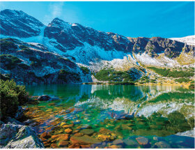 Картина стразами (алмазная мозаика) 40х50 см, ОСТРОВ СОКРОВИЩ &quot;Горное озеро&quot;, на подрамнике, 662429