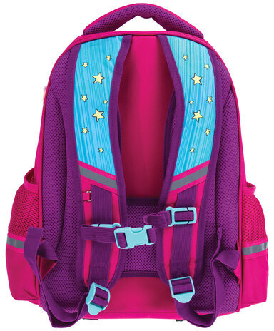 Ранец ЮНЛАНДИЯ LIGHT, 2 отделения, "Neon unicorn", 3D панель, 38х29х16 см, 229916