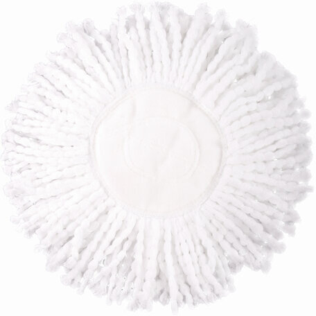 Насадка МОП круглая для швабры из набора для уборки 601459, крепление липучка, микрофибра, d - 16 см, LAIMA, 601487