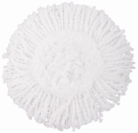 Насадка МОП круглая для швабры из набора для уборки 601459, крепление липучка, микрофибра, d - 16 см, LAIMA, 601487