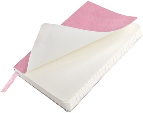 Блокнот МАЛЫЙ ФОРМАТ (100x150 мм) А6, BRAUBERG "Metropolis Ultra", под кожу, 80 л., клетка, розовый, 113322