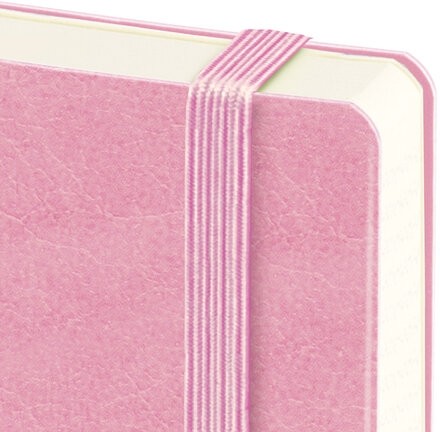 Блокнот МАЛЫЙ ФОРМАТ (100x150 мм) А6, BRAUBERG "Metropolis Ultra", под кожу, 80 л., клетка, розовый, 113322