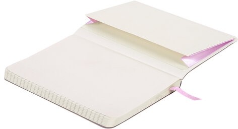 Блокнот МАЛЫЙ ФОРМАТ (100x150 мм) А6, BRAUBERG "Metropolis Ultra", под кожу, 80 л., клетка, розовый, 113322