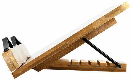 Подставка для книг и планшетов бамбуковая BRAUBERG, 28х20 см, регулируемый угол, 237895