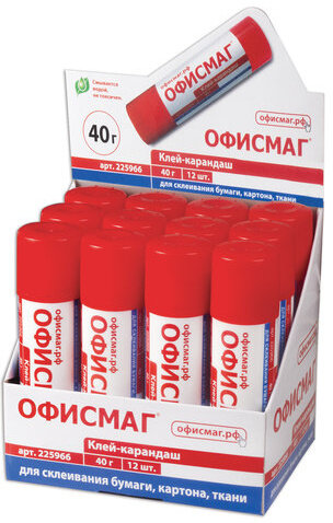 Клей-карандаш ОФИСМАГ, 40 г, 225966