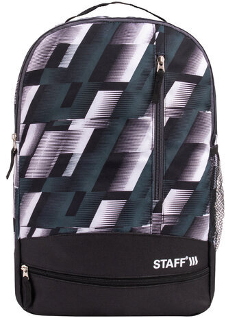 Рюкзак STAFF STRIKE универсальный, 3 кармана, черно-серый, 45х27х12 см, 270784