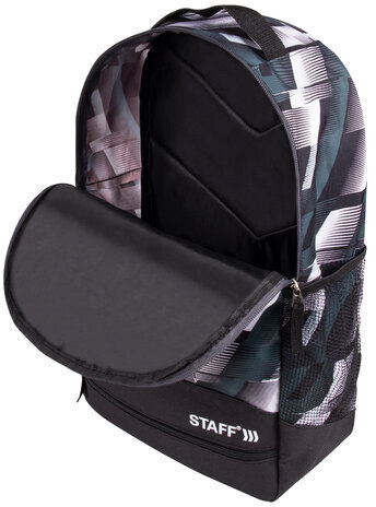 Рюкзак STAFF STRIKE универсальный, 3 кармана, черно-серый, 45х27х12 см, 270784