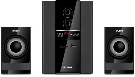 Колонки компьютерные SVEN MS-1821, 2.1, 44 Вт, Bluetooth, FM, USB, SD, черные, SV-020, SV-020774