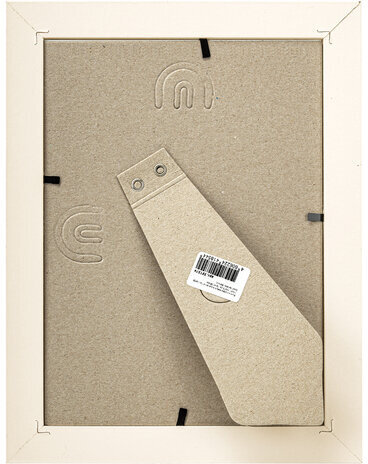 Рамка 15х21 см с паспарту 10х15 см небьющаяся, аналог IKEA, багет 26 мм, МДФ, BRAUBERG "Zool", цвет слоновая кость, 391374