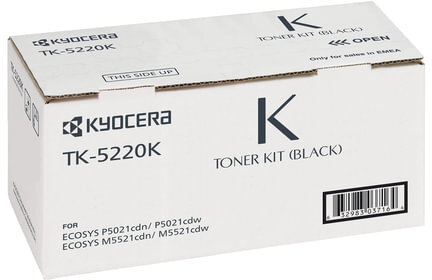 Тонер-картридж KYOCERA (TK-5220K) ECOSYS P5021cdn/cdw/M5521cdn/cdw, черный, ресурс 1200 стр., оригинальный, 1T02R90NL1