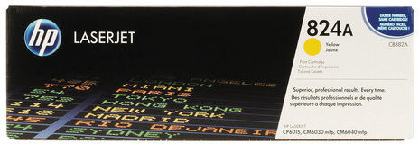 Картридж лазерный HP (CB382A) ColorLaserJet CP6015 и др, №823A, желтый, оригинальный, ресурс 21000 страниц