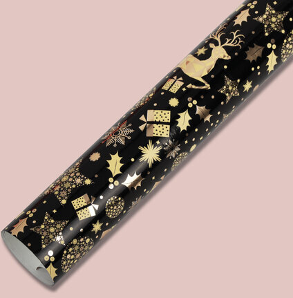 Бумага упаковочная С ЭФФЕКТАМИ новогодняя "Winter mix", 70х100 см, 6 дизайнов, ЗОЛОТАЯ СКАЗКА, 591934