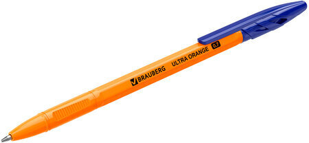 Ручка шариковая BRAUBERG "ULTRA ORANGE", СИНЯЯ, узел 0,7 мм, чернила ГЕРМАНИЯ, наконечник ШВЕЙЦАРИЯ, 143562