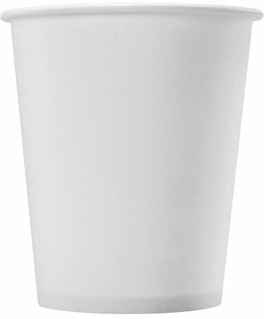 Стакан одноразовый бумажный 250 мл, КОМПЛЕКТ 50 шт., однослойные белые, холодное/горячее, ОФИСМАГ СТАНДАРТ, 608809