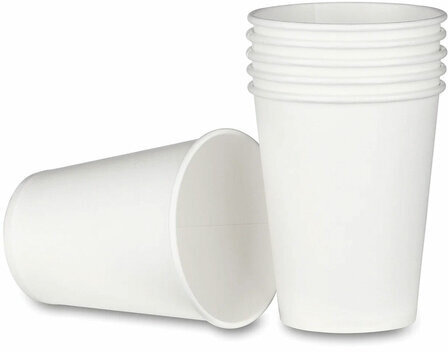 Стакан одноразовый бумажный 250 мл, КОМПЛЕКТ 50 шт., однослойные белые, холодное/горячее, ОФИСМАГ СТАНДАРТ, 608809