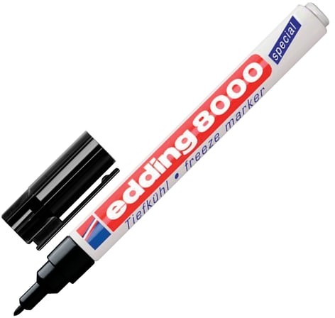 Маркер морозостойкий EDDING 8000, ЧЕРНЫЙ, до -25C, тонкий наконечник, 1 мм, E-8000/1