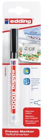 Маркер морозостойкий EDDING 8000, ЧЕРНЫЙ, до -25C, тонкий наконечник, 1 мм, E-8000/1