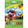 Карандаши цветные BRAUBERG "Football match", 18 цветов, заточенные, картонная упаковка, 180549