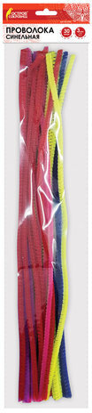 Проволока синельная для творчества &quot;Пушистая&quot;, 6 цв., 30 шт., 0,3х30 см, ОСТРОВ СОКРОВИЩ, 661520