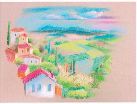 Пастель масляная художественная BRAUBERG ART CLASSIC, УТОЛЩЕННАЯ, 24 цвета, круглое сечение, 181452