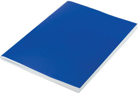 Тетрадь бумвинил, А4, 96 л., скоба, офсет №1, линия, STAFF, СИНИЙ, 403411