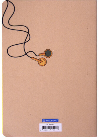 Тетрадь 40 л. в клетку обложка КРАФТ, бежевая бумага 70 г/м2, сшивка, А5 (147х210 мм), Vintage, BRAUBERG, 403761