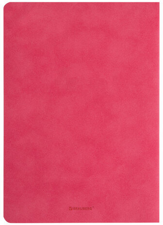 Тетрадь-скетчбук 48 л. обложка кожзам под замшу, сшивка, A5 (147х210мм), 70 г/м2, КОРАЛЛОВЫЙ, BRAUBERG CAPRISE, 403861