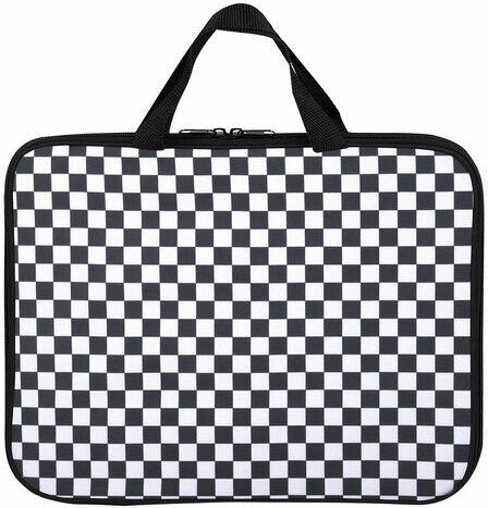 Папка на молнии с ручками BRAUBERG А4, 1 отделение, полиэстер, 20 мм, "Black and white", 272172