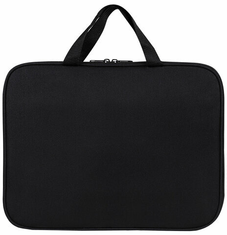 Папка на молнии с ручками BRAUBERG А4, 1 отделение, полиэстер, 20 мм, "Black and white", 272172