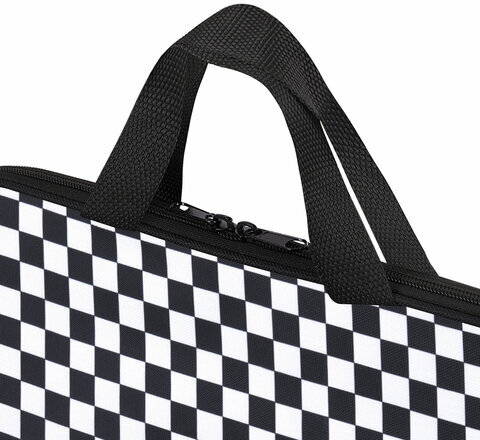 Папка на молнии с ручками BRAUBERG А4, 1 отделение, полиэстер, 20 мм, "Black and white", 272172