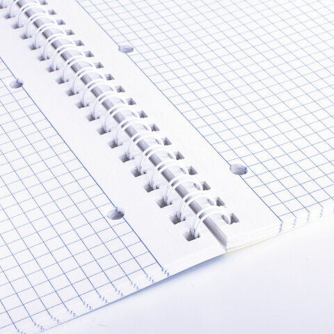 Тетрадь А4, 80 л., BRAUBERG, гребень, клетка, обложка картон, Discover, 404050