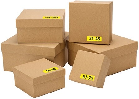 Этикетка самоклеящаяся 70х37,1 мм, 24 этикетки, желтая, 80 г/м2, 50 листов, STAFF, 115184