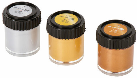 Краски акриловые художественные BRAUBERG ART CLASSIC, НАБОР 3 шт, МЕТАЛЛИК, в банках 22 мл, 191716