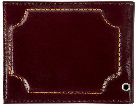 Обложка для удостоверения натуральная кожа шик, 3D герб + тиснение, темно-бордовая, BRAUBERG, 238199