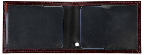 Обложка для удостоверения натуральная кожа шик, 3D герб + тиснение, темно-бордовая, BRAUBERG, 238199