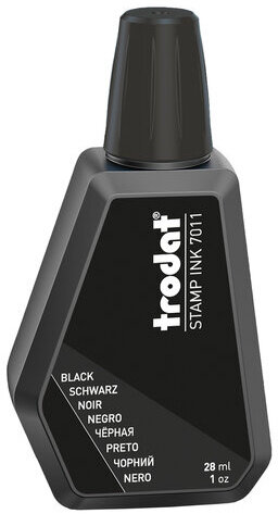 Краска штемпельная TRODAT, черная, 28 мл, на водной основе, 7011ч