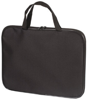 Папка на молнии с ручками А4, черная, 350х270 мм, 221433