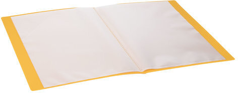 Папка 20 вкладышей BRAUBERG "Contract", желтая, вкладыши-антиблик, 0,7 мм, бизнес-класс, 221775