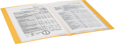 Папка 20 вкладышей BRAUBERG "Contract", желтая, вкладыши-антиблик, 0,7 мм, бизнес-класс, 221775